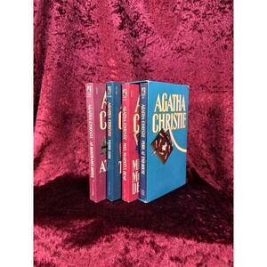 Vintage Book Set Agatha Christie Pocket Mystery Hercule Poirot and Jane Marple